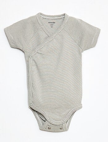 Lot de 3 bodies croisés évolutifs à manches courtes