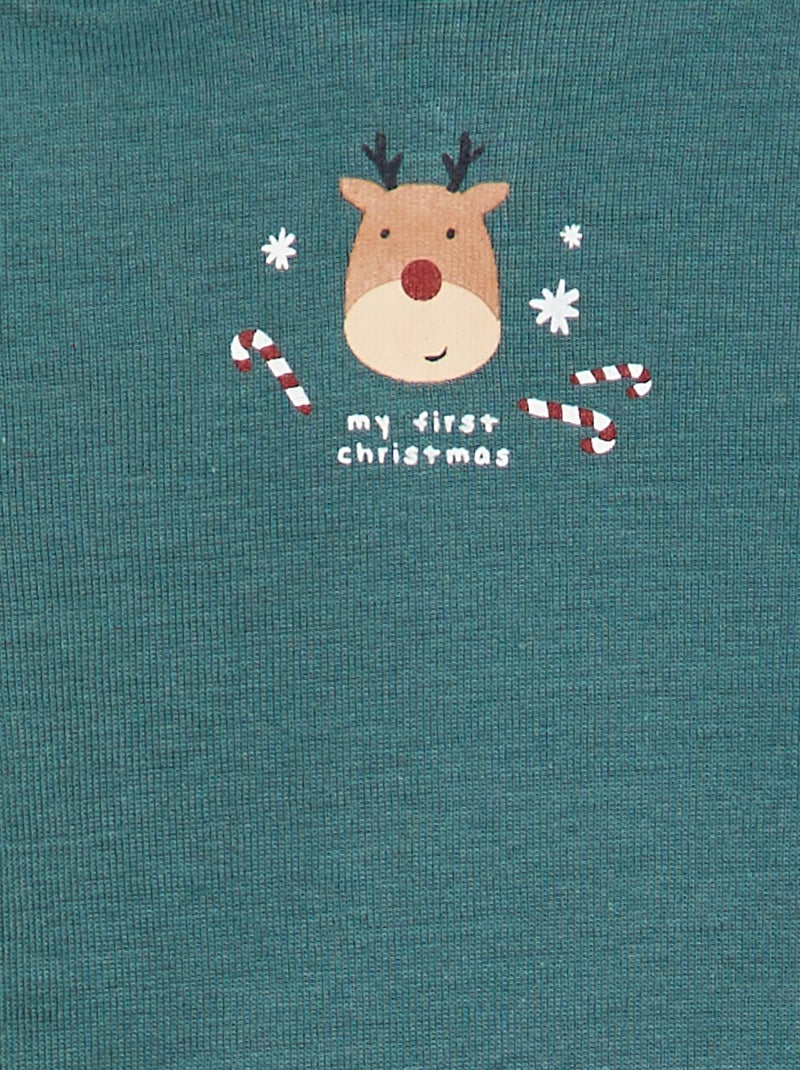Lot de 3 bodies de Noël Vert/rouge/blanc - Kiabi