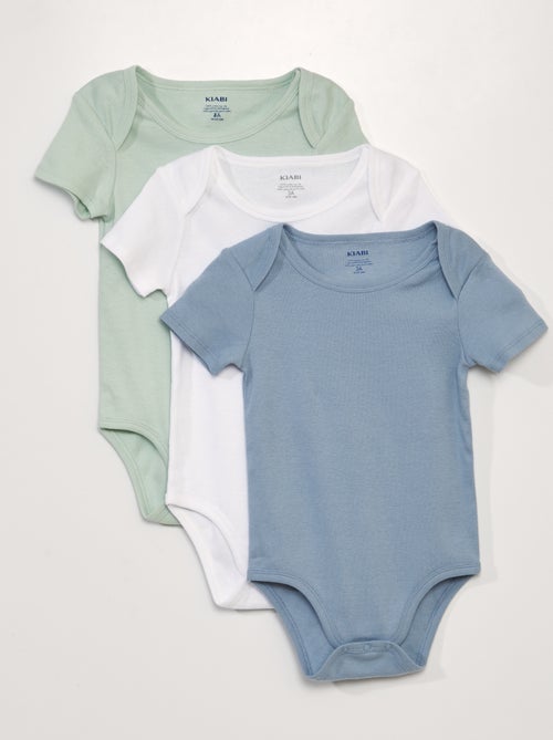 Lot de 3 bodies en coton - collection facile à enfiler - Kiabi