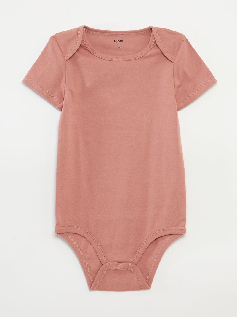 Lot de 3 bodies en coton - collection facile à enfiler ROSE - Kiabi