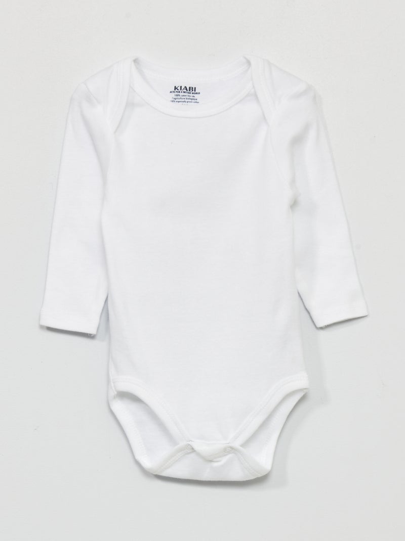 Lot de 3 bodies en jersey Blanc - Kiabi
