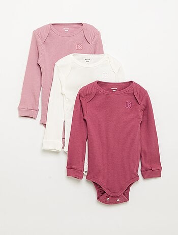 Lot de 3 bodies évolutifs - Kiabi