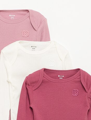 Lot de 3 bodies évolutifs - Kiabi
