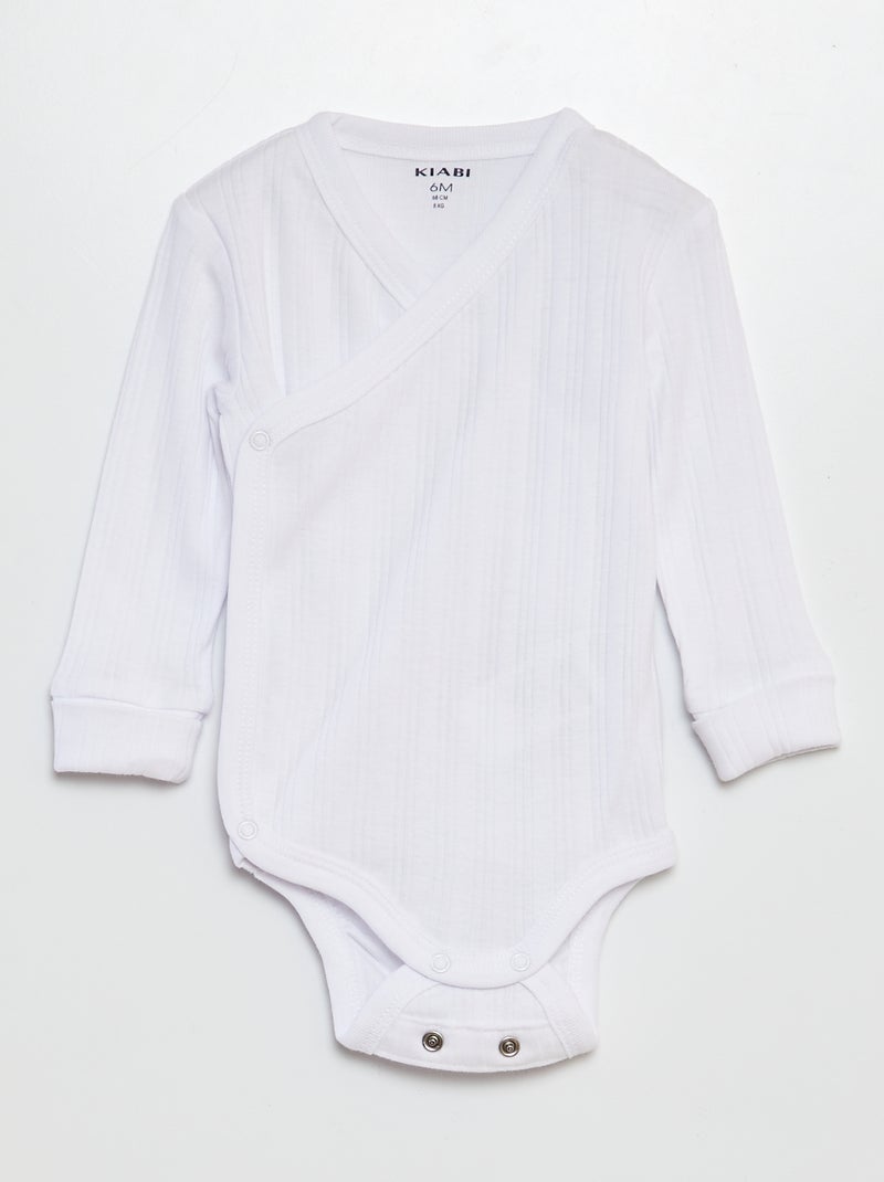 Lot de 3 bodies évolutifs Blanc - Kiabi