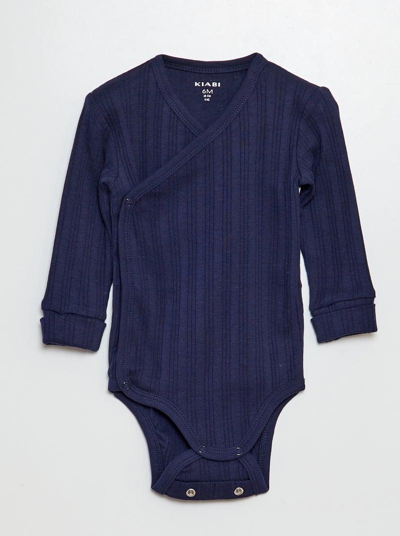 Lot de 3 bodies évolutifs Bleu - Kiabi