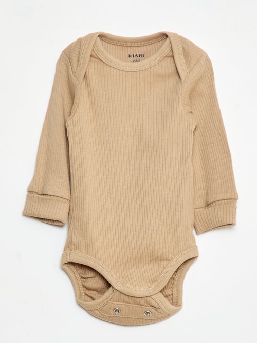 Lot de 3 bodies évolutifs col US et manches longues - Kiabi