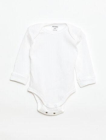 Lot de 3 bodies évolutifs col US et manches longues