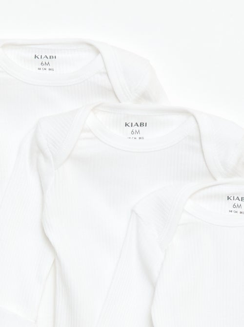 Lot de 3 bodies évolutifs col US et manches longues - Kiabi Lot de 3 bodies évolutifs col US et manches longues - Kiabi