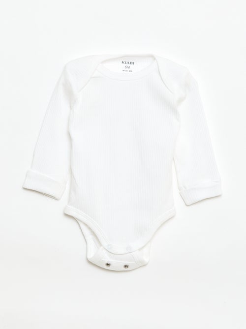 Lot de 3 bodies évolutifs col US et manches longues - Kiabi Lot de 3 bodies évolutifs col US et manches longues - Kiabi