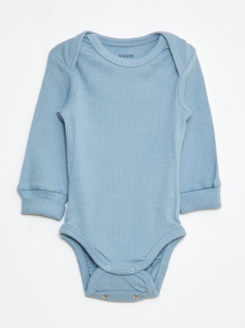 Lot de 3 bodies évolutifs col US et manches longues - Kiabi