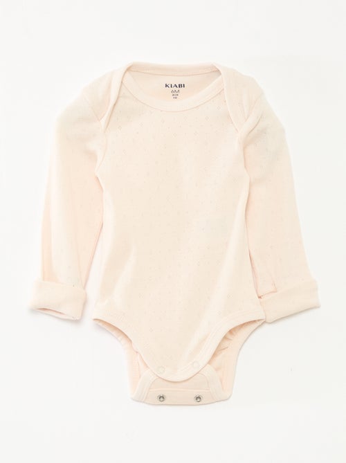 Lot de 3 bodies évolutifs col US et manches longues - Kiabi