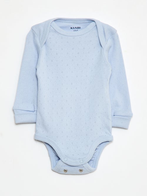 Lot de 3 bodies évolutifs col US et manches longues - Kiabi