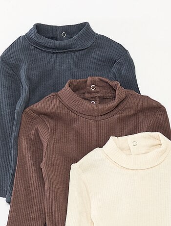 Lot de 3 bodies évolutifs en maille pointelle