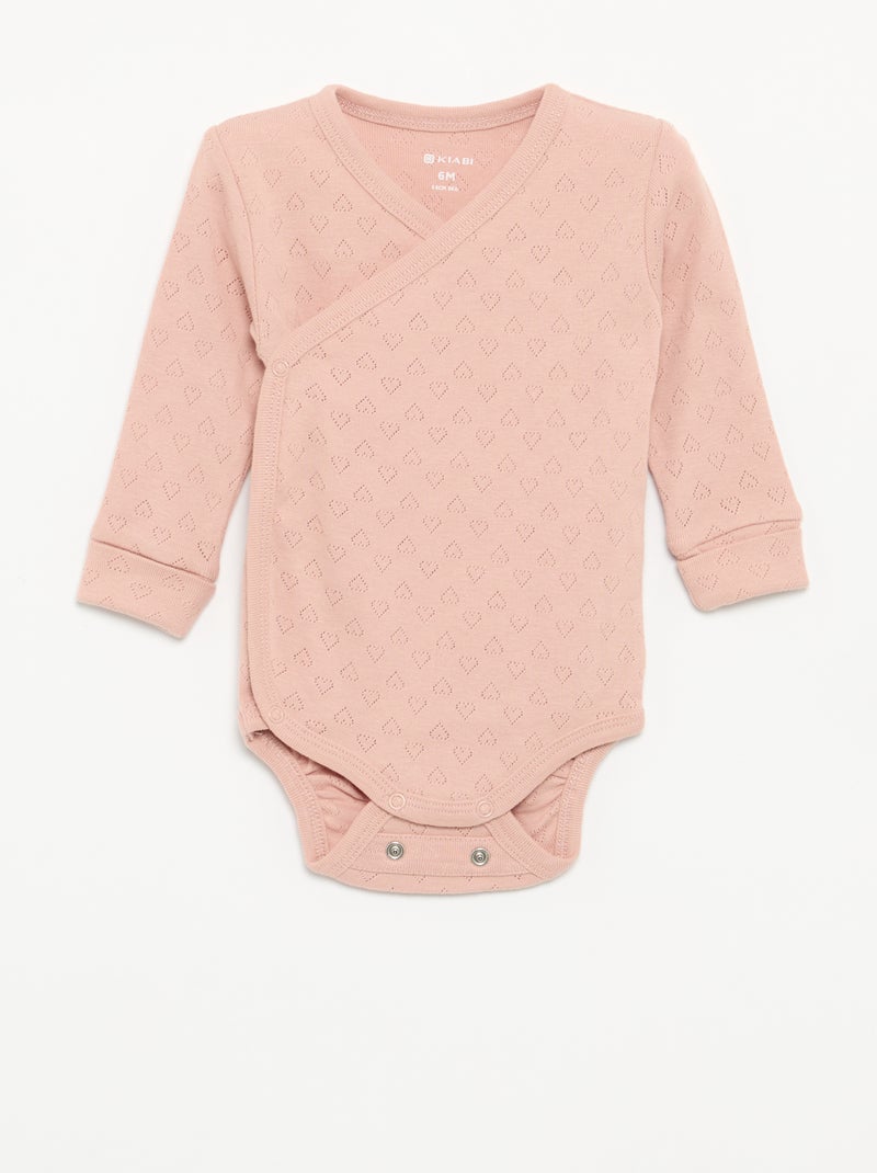 Lot de 3 bodies évolutifs Rose - Kiabi