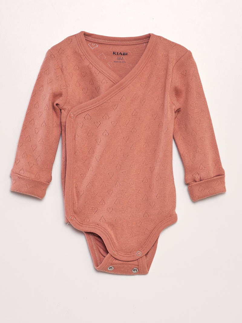 Lot de 3 bodies évolutifs Rose/beige - Kiabi