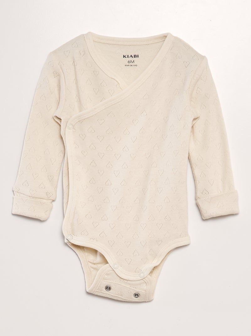 Lot de 3 bodies évolutifs Rose/beige - Kiabi