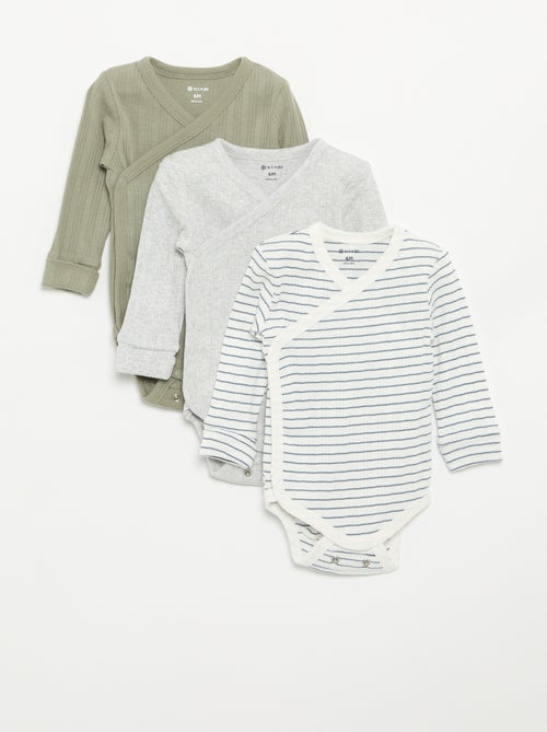 Lot de 3 bodies évolutifs - Kiabi