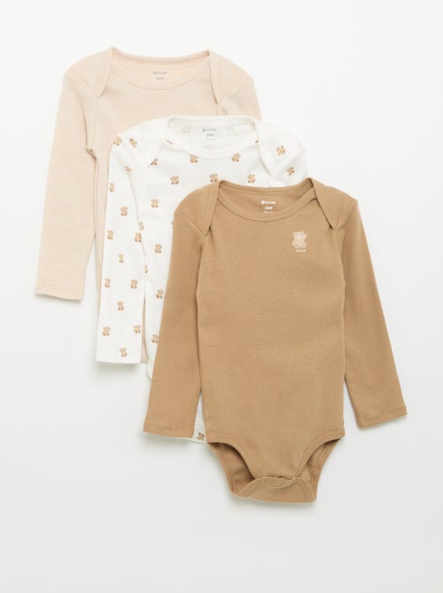 Lot de 3 bodies manches longues - Kiabi Lot de 3 bodies manches longues - Kiabi