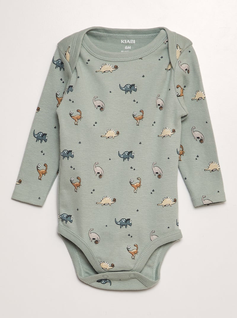 Lot de 3 bodies manches longues VERT - Kiabi