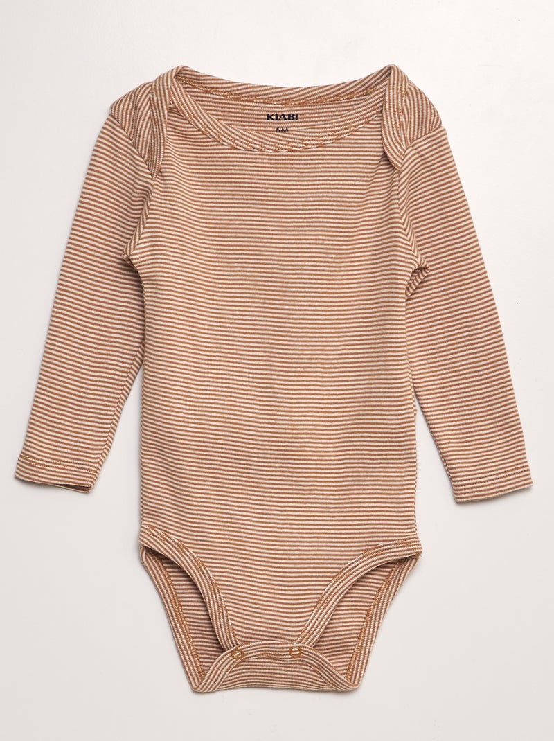 Lot de 3 bodies manches longues VERT - Kiabi