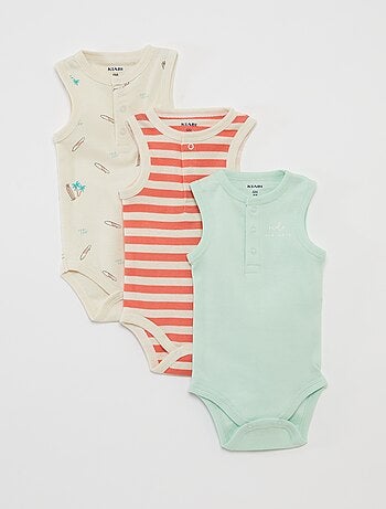 Lot de 3 bodies sans manches