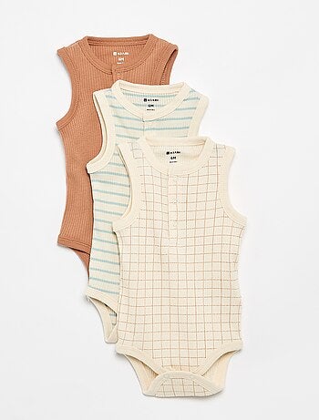 Lot de 3 bodies sans manches