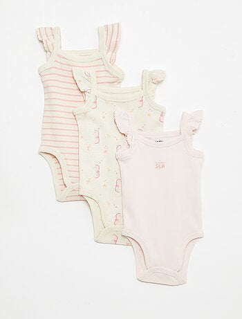 Lot de 3 bodies sans manches