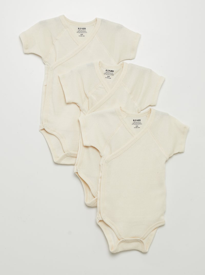 Lot de 3 bodies undyed Beige - Kiabi