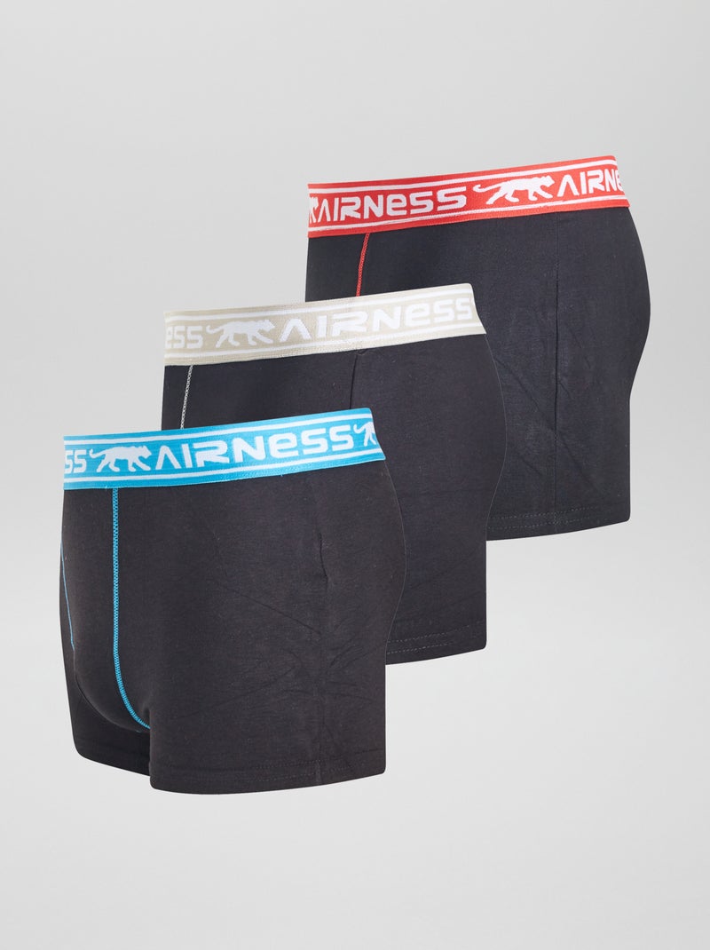 Lot de 3 boxers 'Airness' Noir - Kiabi