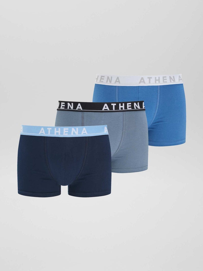 Lot de 3 boxers 'Athena' Bleu - Kiabi