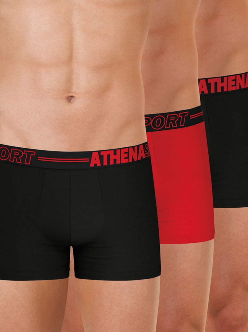 Lot de 3 boxers 'Athena' NOIR - Kiabi
