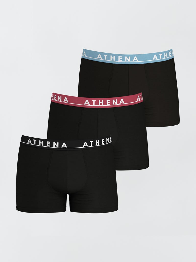 Lot de 3 boxers 'Athena' NOIR - Kiabi