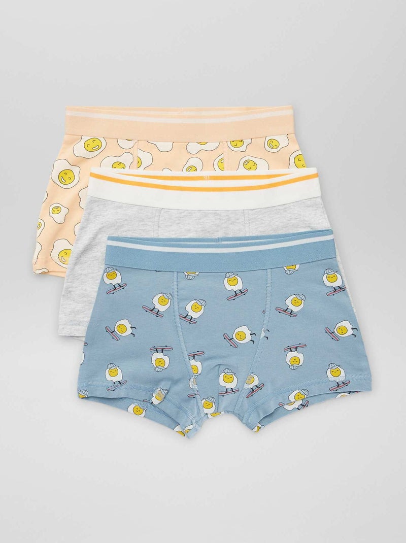 Lot de 3 boxers Bleu - Kiabi