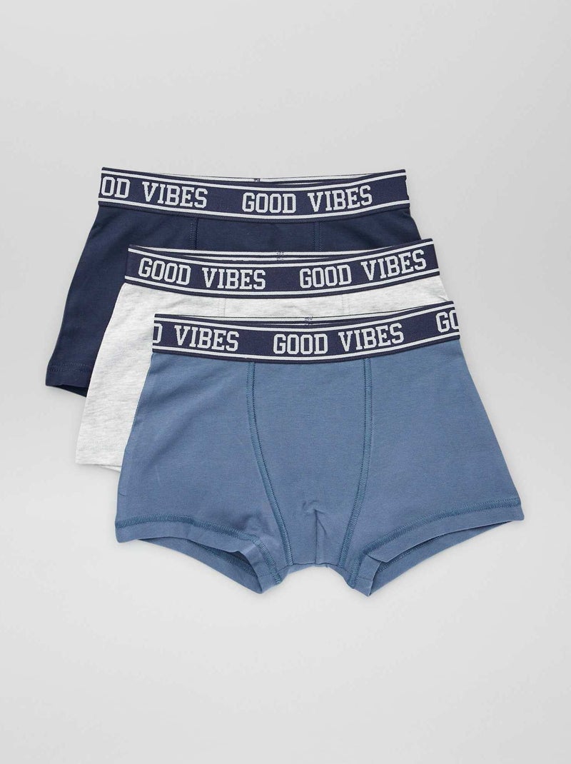 Lot de 3 boxers Bleu - Kiabi