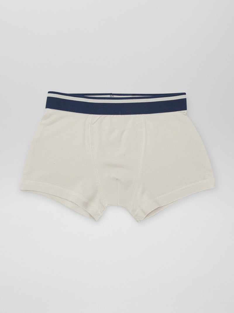 Lot de 3 boxers Bleu/beige - Kiabi