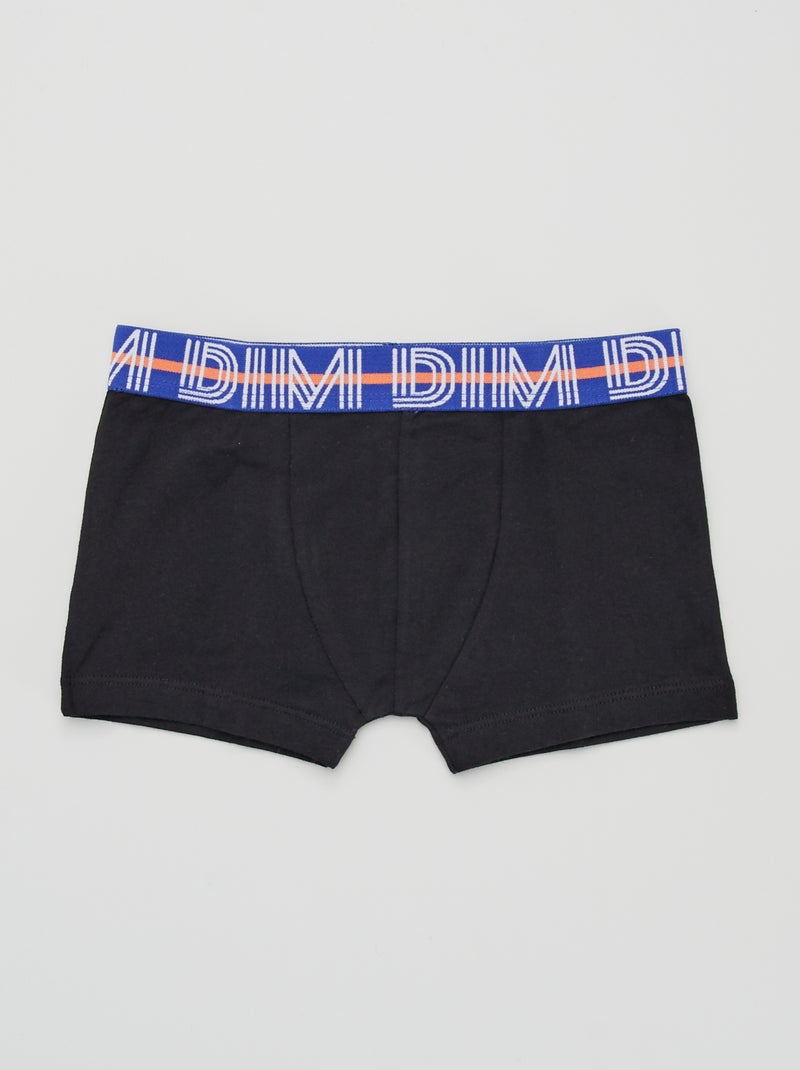 Lot de 3 boxers 'DIM' bleu/noir - Kiabi