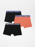 Lot de 3 boxers 'DIM' Orange - Kiabi