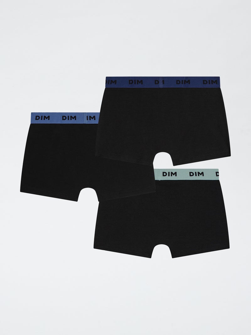 Lot de 3 boxers 'Dim' unis Noir - Kiabi