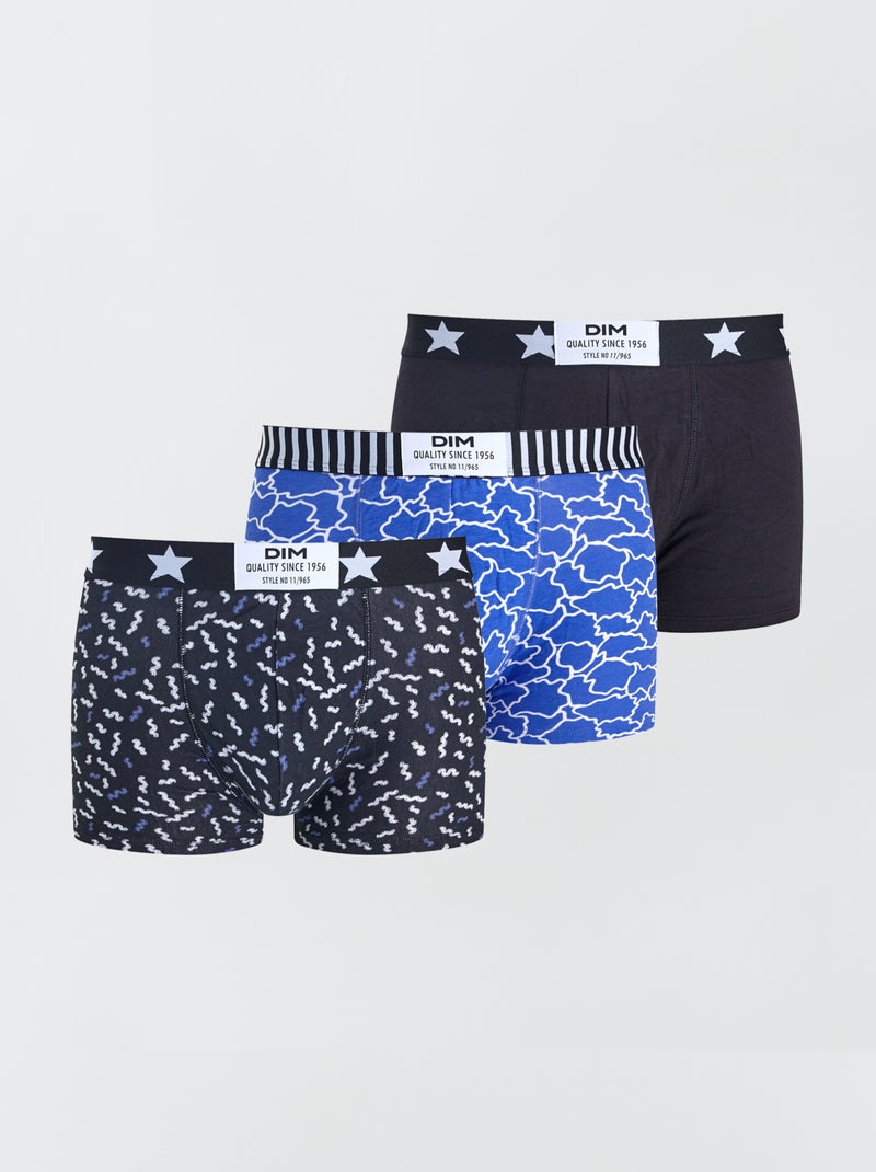 Lot de 3 boxers 'DIM' Vibes Bleu - Kiabi