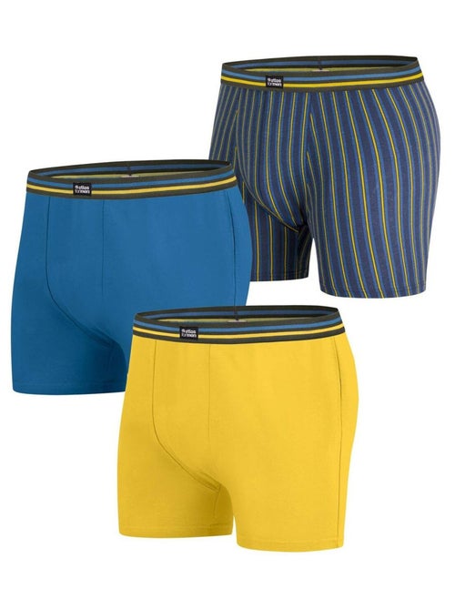 Lot de 3 Boxers en Coton Stretch - ATLAS FOR MEN - Kiabi Lot de 3 Boxers en Coton Stretch - ATLAS FOR MEN - Kiabi