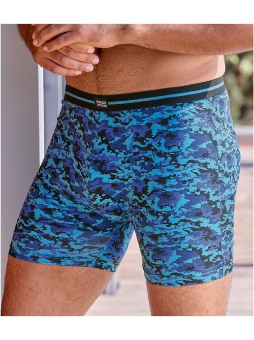 Lot de 3 Boxers en Coton Stretch  - ATLAS FOR MEN - Kiabi