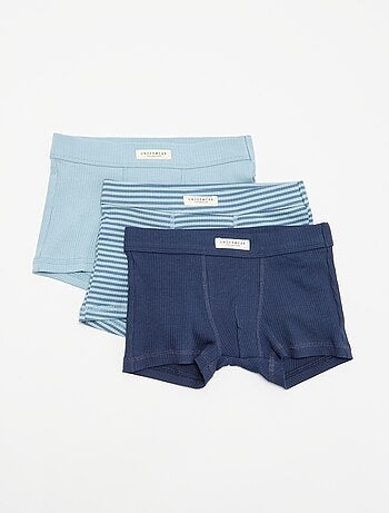 Lot de 3 boxers en maille côtelée