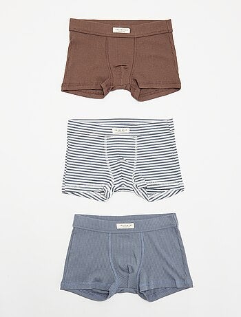Lot de 3 boxers en maille côtelée