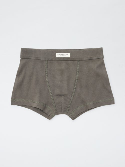 Lot de 3 boxers en maille côtelée - Kiabi