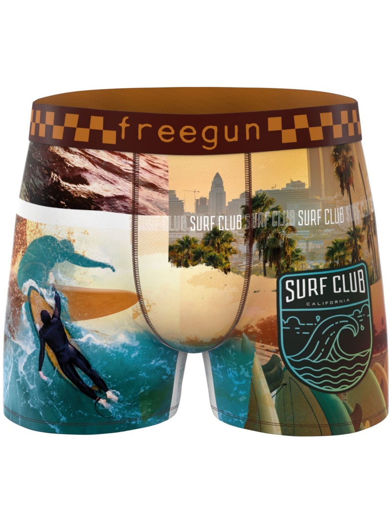 Lot de 3 boxers enfant california vibes freegun Bleu - Kiabi