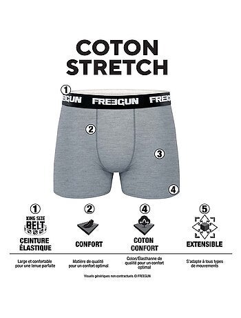 Lot de 3 boxers enfant frgn freegun
