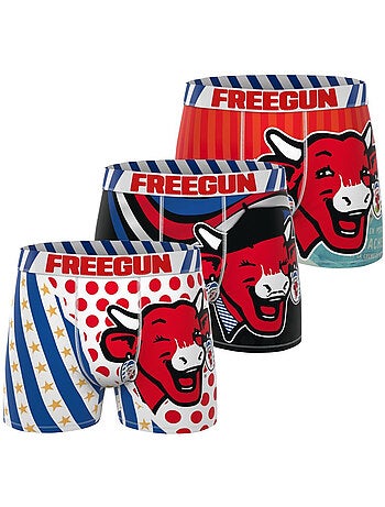 Lot de 3 boxers enfant la vache qui rit freegun