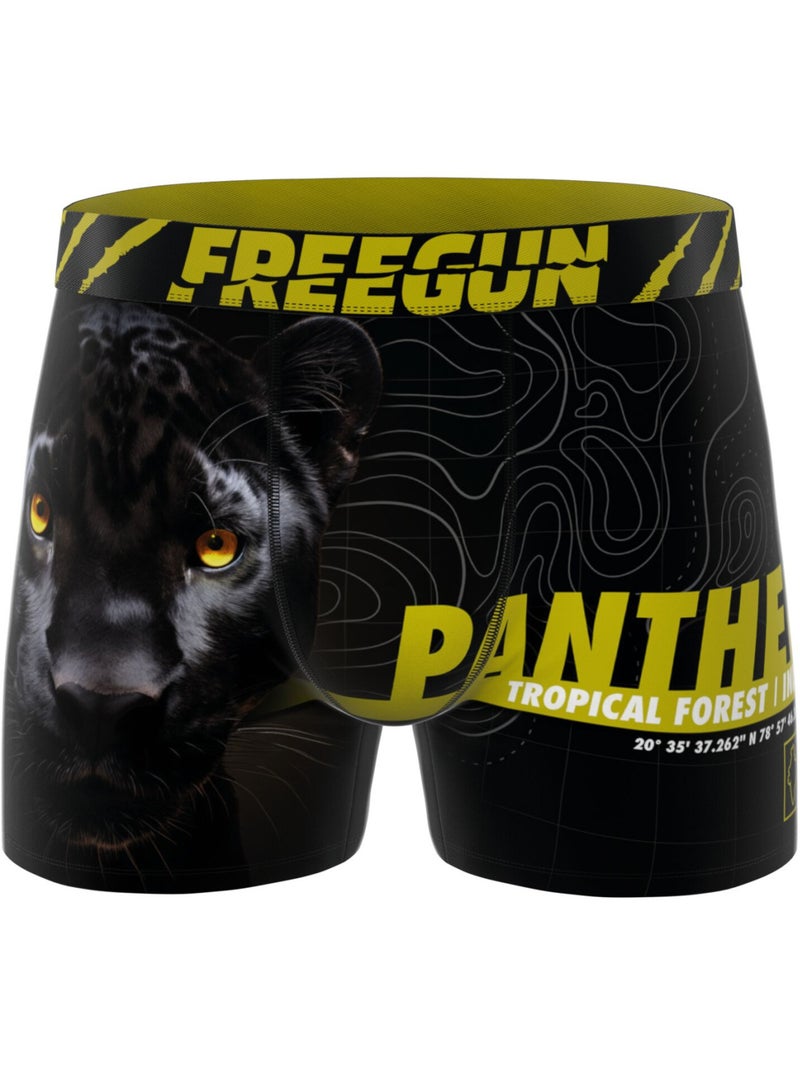 Lot de 3 boxers enfant wild life freegun Noir - Kiabi