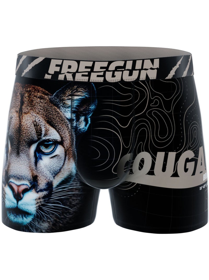 Lot de 3 boxers enfant wild life freegun Noir - Kiabi