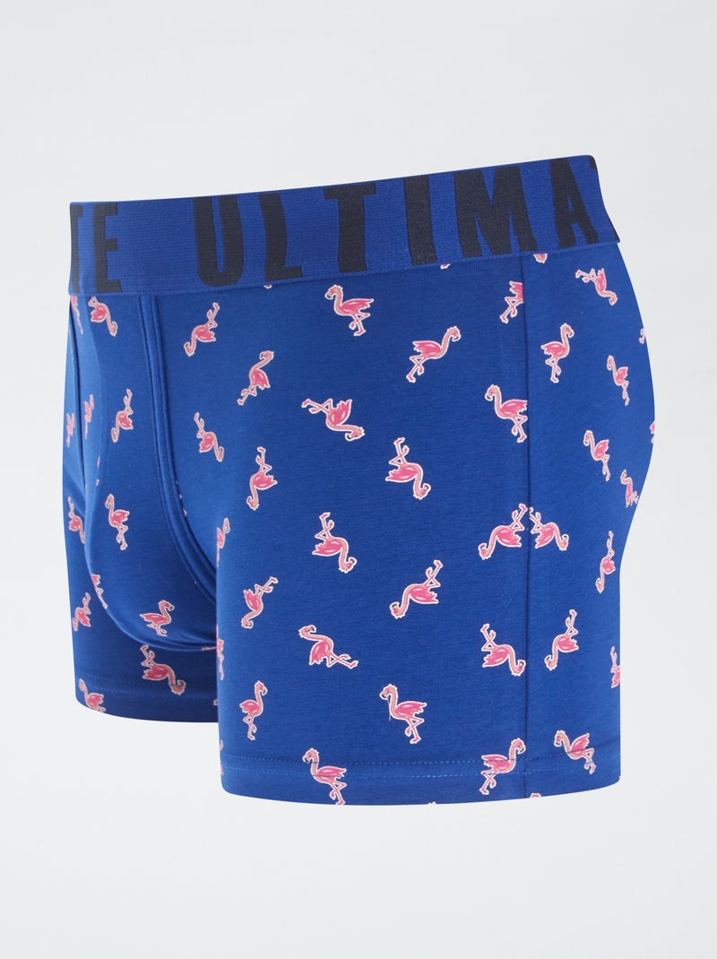 Lot de 3 boxers fantaisie BLEU - Kiabi